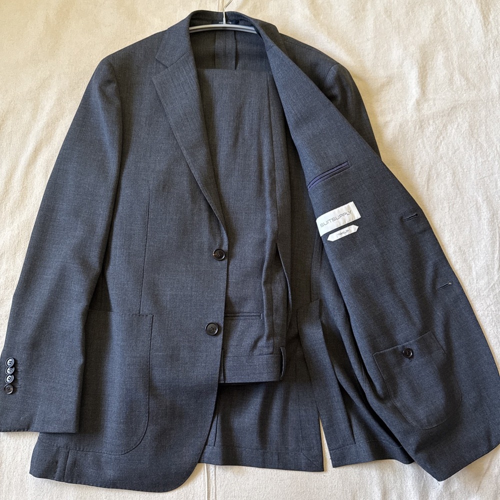 SuitSupply Havana Traveler Lanificio Cerruti Wool 38R Slim Fit 34x30 Pants